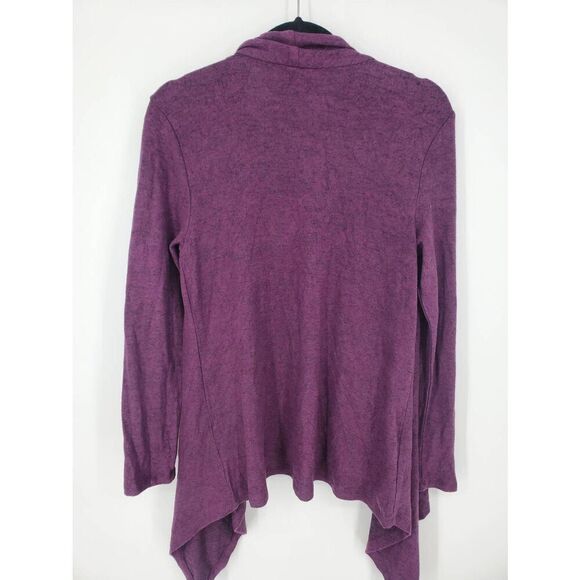 Bobeau Women's Purple Amie waterfall cardigan sweater Size Small - Picture 5 of 5